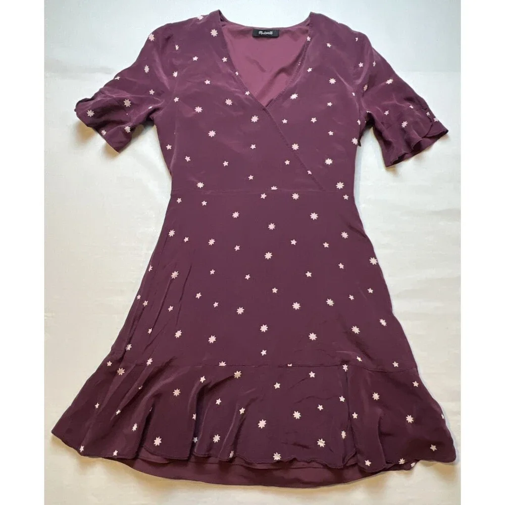 Madewell 100% Silk Dress Side Zipper Women’s Small - Picture 2 of 5